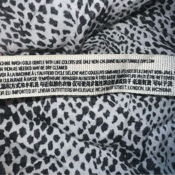 Free People Wild Child Snake Print Black White Mini Slip Dress Open Back Size S - Picture 12 of 13